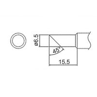 エスコ φ6.5mm こて先 (EA304HDー47用) EA304HD-11 1セット(6個)（直送品）