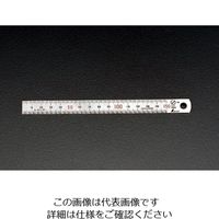 エスコ 600mm シルバー直尺(マグネット付) EA720YD-3 1セット(3本)（直送品）