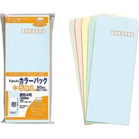 マルアイ クラフト封筒　カラーパック　長４　８０Ｇ　色込 PN-4コミ 1セット（500枚：50枚×10袋）