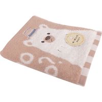 林 フェイスタオル オーガニックコットン ナウアニマル 10枚セット しろくま ベージュ FJ802728（直送品）