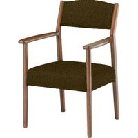 【アウトレット】【軒先渡し】【アウトレット】オリバー 木製椅子 張地：ブラウン、木部：ブラウン PD・CW-001・BR・FO102C　介護椅子（直送品）