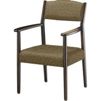 【アウトレット】【軒先渡し】オリバー 木製椅子 張地：ブラウン、木部：ダークブラウン PD・CW-001・DBR・FO102C 介護椅子（直送品）