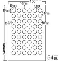 東洋印刷 ナナクリエイト カラーインクジェットプリンタ用光沢ラベル 白 PS 54面 1箱（500シート） SCJH19L（直送品）