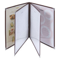 友屋 クイックメニュー A4/中綴8頁 黒 306198 1セット(6冊)