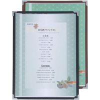 友屋 クイックメニュー A4/表裏2頁 黒 306190 1セット(6冊)