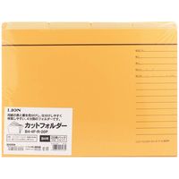 ライオン事務器 カットフォルダー　Ｂ４判　４つ山２０冊パックB4-4F-R-20P 13173（直送品）