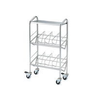 アズワン カルテワゴン(筆記台付き・パイプタイプ) 40P-NS 1台 7-7693-03（直送品）