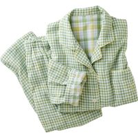 セシール シャツパジャマ F（緑系：ギンガムチェック） L NW-205（取寄品）