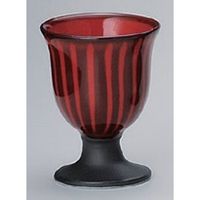 アースモス 美濃焼 赤十草高台冷酒杯 utw-32509525 (3個入)（直送品）