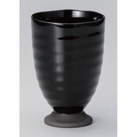 アースモス 美濃焼 黒釉高台フリーカップ utw-33207525 （4個入）（直送品）