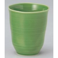 アースモス 美濃焼 緑釉櫛目フリーカップ utw-35521633 （4個入）（直送品）