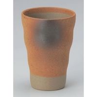 アースモス 美濃焼 赤しがらき波タンブラー utw-34625051 (8個入)（直送品）