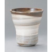 アースモス 美濃焼 白刷毛目波カップ utw-34607201 （5個入）（直送品）