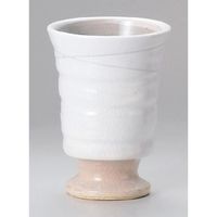 アースモス 美濃焼 白釉線彫高台カップ(小) utw-34913213 (5個入)（直送品）