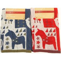 小杉善 無撚糸エバーユーメルヘンフェイスタオル（グリーン）10枚組 ZGEU-2604-2G（直送品）