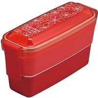 小森樹脂 弁当箱 スリムドーム2段ランチボックス560 パルテール レッド 4972242674836 4個（直送品）
