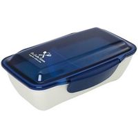 小森樹脂 弁当箱 キャトル・セゾンドームランチボックス500 ネイビー 658065 1セット(3個)（直送品）