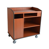 金沢車輌 木製下げワゴン 茶 SG-41F 1個 62-1623-79（直送品）