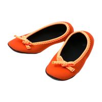 ヘルメット潜水 クロッツ ルームシューズ リボン付き オレンジ S HC-009 1足 61-9951-67（直送品）