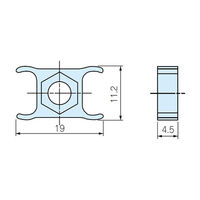 タカチ電機工業 MZ型サイドフレーム用固定ナット(10個入) MZ4 1袋(10個) 63-3068-01（直送品）