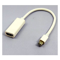 アズワン ミニディスプレイポートーHDMI変換ケーブル(白) 63-3182-53 1個（直送品）