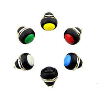 12mm Domed Push Button Pack （Pack of 6） 110990055 63-3079-02（直送品）