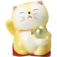 招き猫 風水ミニねこ 黄 （8個入）（直送品）