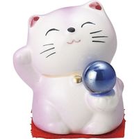 招き猫 風水ミニねこ 紫 （8個入）（直送品）