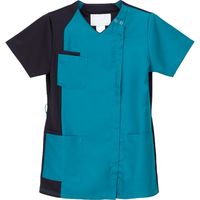 ナガイレーベン 男女兼用スクラブ ターコイズ+ネイビー SS RT-5407 1枚　スクラブ