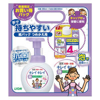 【アウトレット】ライオン キレイキレイ泡ハンドソープ本体250ml+詰替800mlフローラルソープ 1セット