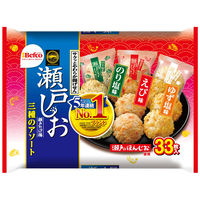栗山米菓　瀬戸の汐揚アソート　1セット（99枚：33枚×3袋）