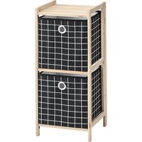 東谷 フォールディングチェスト2D 幅340×奥行320×高さ750mm ブラック LFS-379B 1台（直送品）