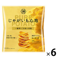 湖池屋 じゃがいも心地 一番搾りごま油と岩塩 6袋　ポテトチップス　スナック菓子