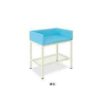 オムツ交換台(横型) 幅90全幅100)×奥行60(全奥行65)×高さ80(全高98)cm スカイブルー TB-721-02 1個（直送品）