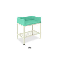 オムツ交換台(横型) 幅90(全幅100)×奥行70(全奥行75)×高さ80(全高98)cm ライトグリーン TB-721-02 1個（直送品）