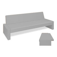 高田ベッド製作所 ベンチベッドSD 座幅50(全幅91)×長さ196(座面180)×座高39(全高77)cm グレー TB-875 1台（直送品）