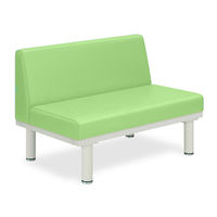 ソファー・背付き(ミニ) TBー906ー02 座幅40(全幅58)×長さ60×座高39(全高73)cm ライムグリーン TB-906S-02（直送品）