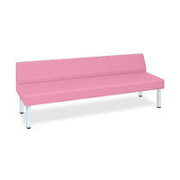 高田ベッド製作所 STベンチ(01) 幅45(全幅60)×長さ120×高さ39(全高69)cm ピンク TB-809-01 1個 61-3714-92（直送品）