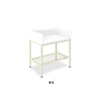 オムツ交換台(横型) 幅90(全幅100)×奥行60(全奥行65)×高さ85(全高103)cm 白 TB-721-02 1個（直送品）