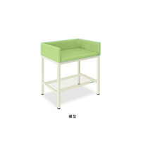 オムツ交換台(横型) 幅90(全幅100)×奥行60(全奥行65)×高さ85(全高103)cm ライムグリーン TB-721-02 1個（直送品）