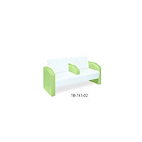 マナティー(02) 幅44(全幅60)×長さ139(座面55)×高さ43(全高80)cm ライムグリーン TB-741-02 1台（直送品）