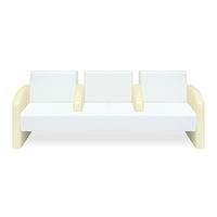 マナティー(03) 幅44(全幅60)×長さ203(座面55)×高さ43(全高80)cm クリーム TB-741-03 1台（直送品）