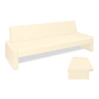 高田ベッド製作所 ベンチベッドSD 座幅50(全幅91)×長さ206(座面190)×座高39(全高77)cm クリーム TB-875 1台（直送品）