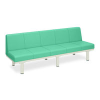 高田ベッド製作所 ソファロン・背付き 座幅40(全幅58)×長さ230×座高39(全高73)cm ライトグリーン TB-243 1台（直送品）