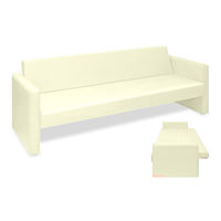 高田ベッド製作所 ベンチベッドMD 座幅50(全幅91)×長さ196(座面180)×座高39(全高77)cm クリーム TB-876 1台（直送品）