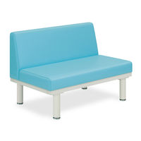 ソファー・背付き(ミニ) TBー906ー02 座幅40(全幅58)×長さ100×座高39(全高73)cm スカイブルー TB-906S-02（直送品）