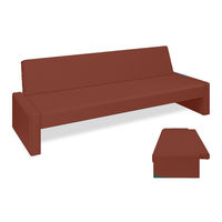 ベンチベッドSD 座幅50(全幅91)×長さ206(座面190)×座高39(全高77)cm ライトブラウン TB-875 1台（直送品）