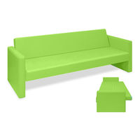 高田ベッド製作所 ベンチベッドMD 座幅50(全幅91)×長さ186(座面170)×座高39(全高77)cm 抹茶 TB-876 1台（直送品）