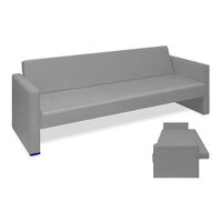 高田ベッド製作所 ベンチベッドMD 座幅50(全幅91)×長さ196(座面180)×座高39(全高77)cm グレー TB-876 1台（直送品）