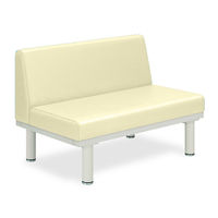 ソファー・背付き(ミニ) TBー906ー02 座幅45(全幅63)×長さ80×座高39(全高73)cm クリーム TB-906S-02 1台（直送品）